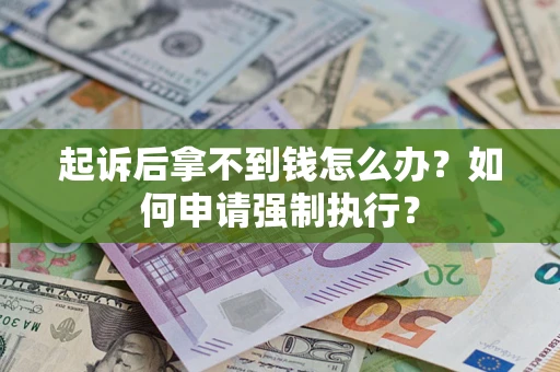 济南起诉后拿不到钱怎么办？如何申请强制执行？