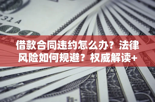 济南借款合同违约怎么办？法律风险如何规避？权威解读+实用指南
