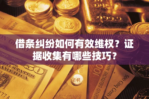 济南借条纠纷如何有效维权？证据收集有哪些技巧？