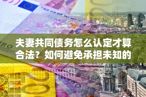 济南夫妻共同债务怎么认定才算合法？如何避免承担未知的债务风险？